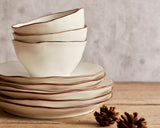Porcelain white irregular shape tableware dishwasher and microwave safe from What a Host Home Decor
