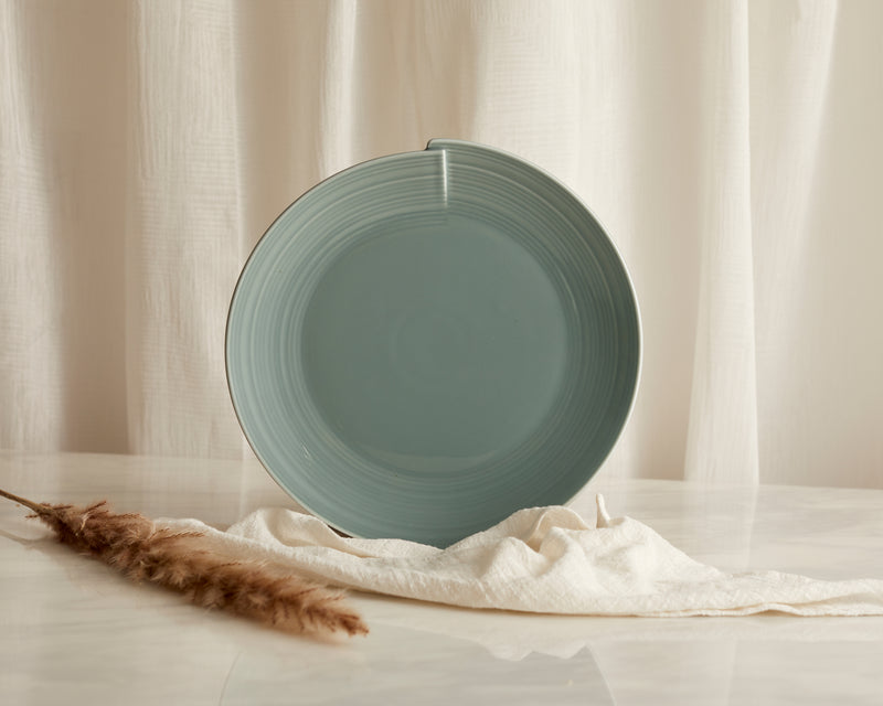 Porcelain Round Dinner Plate Green dishwasher and microwave safe. Tableware from What a Host Home Decor