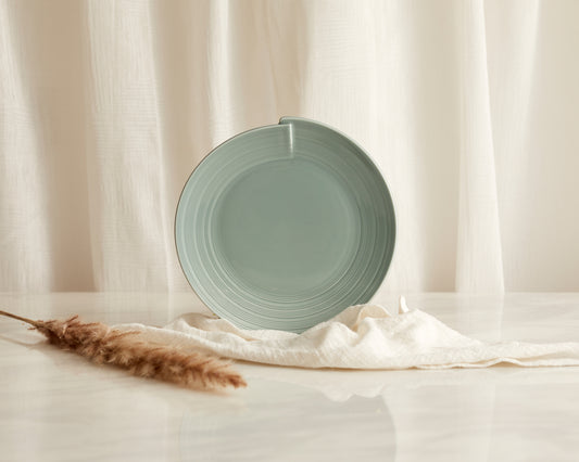 Porcelain Round Starter Plate Green dishwasher and microwave safe. Tableware from What a Host Home Decor