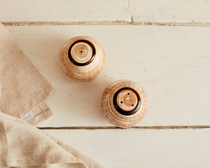 Porcelain Salt Shaker & x1 Porcelain Pepper Shaker from What a Host Home Decor