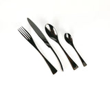 Flatware Black Stainless Steel Cutlery Sets x16/24 pieces from What a Host Home