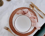 Cotton Gauze Rustic Table Napkins in pink from What a Host Home Decor