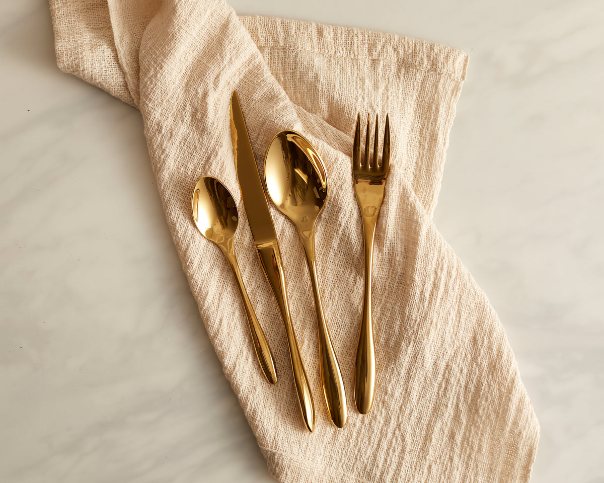 Milan Gold Stainless Steel Cutlery Sets x16/24 pieces
