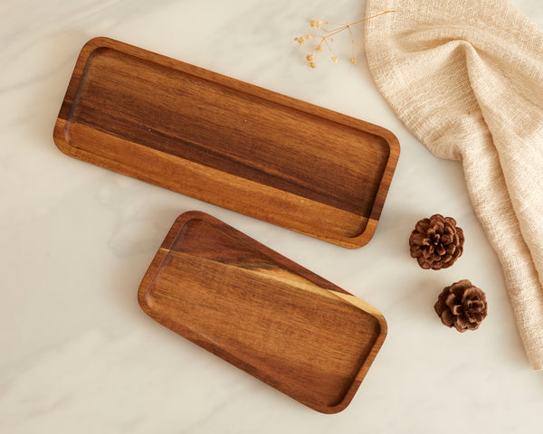 Wooden Serving Board Set in brown from What a Host Home Decor