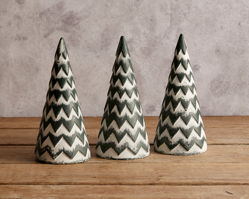 Christmas Snowed Wooden Scandi Trees Decorations from What a Host Home Decor